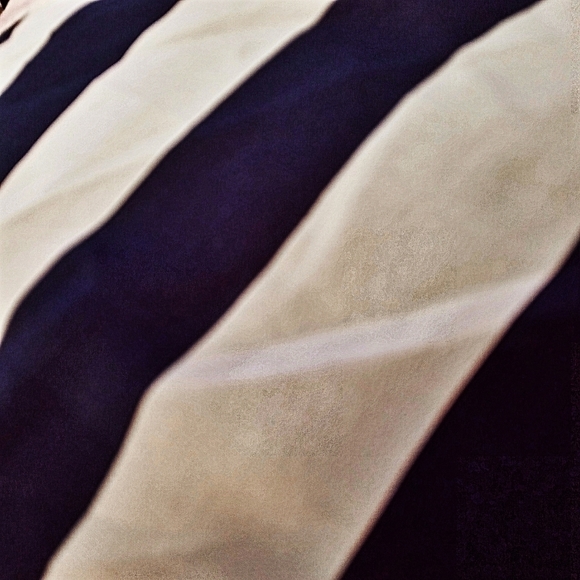 Rye l Polka Dot / Striped Navy and White Asymmetrical Dress NWOT - Picture 8 of 9